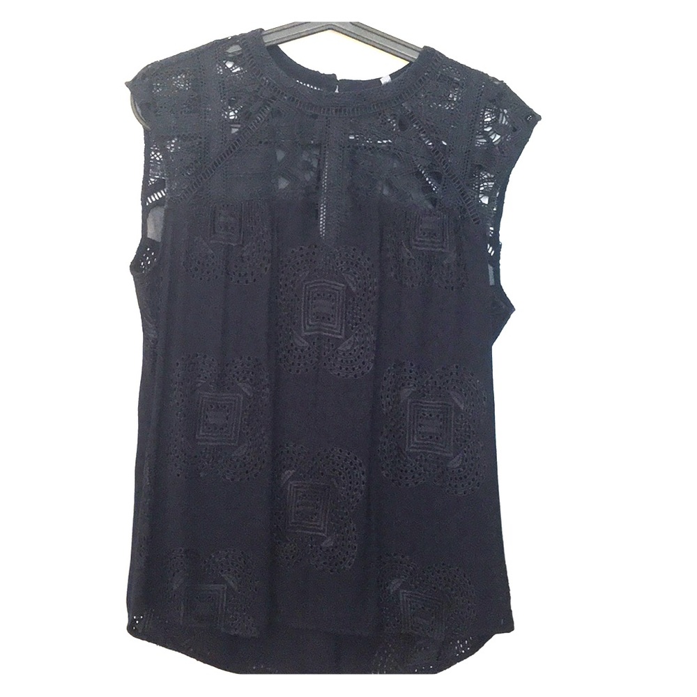 Daniel Rainn navy Lace blouse size small